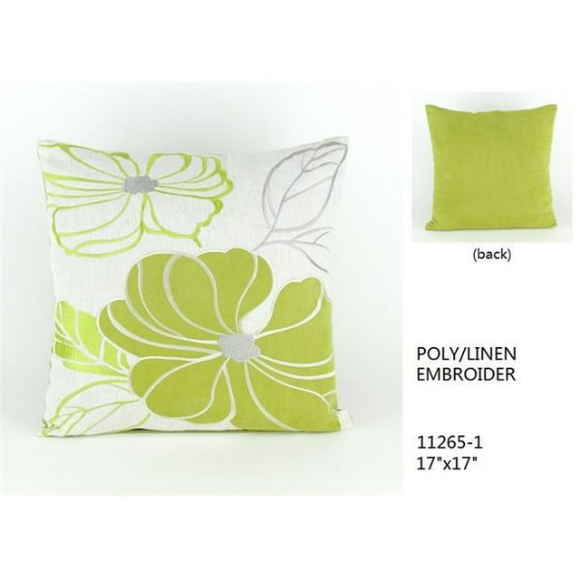 Wayborn 11265-1 17 x 17 in. Decorative Pillow - Green & White