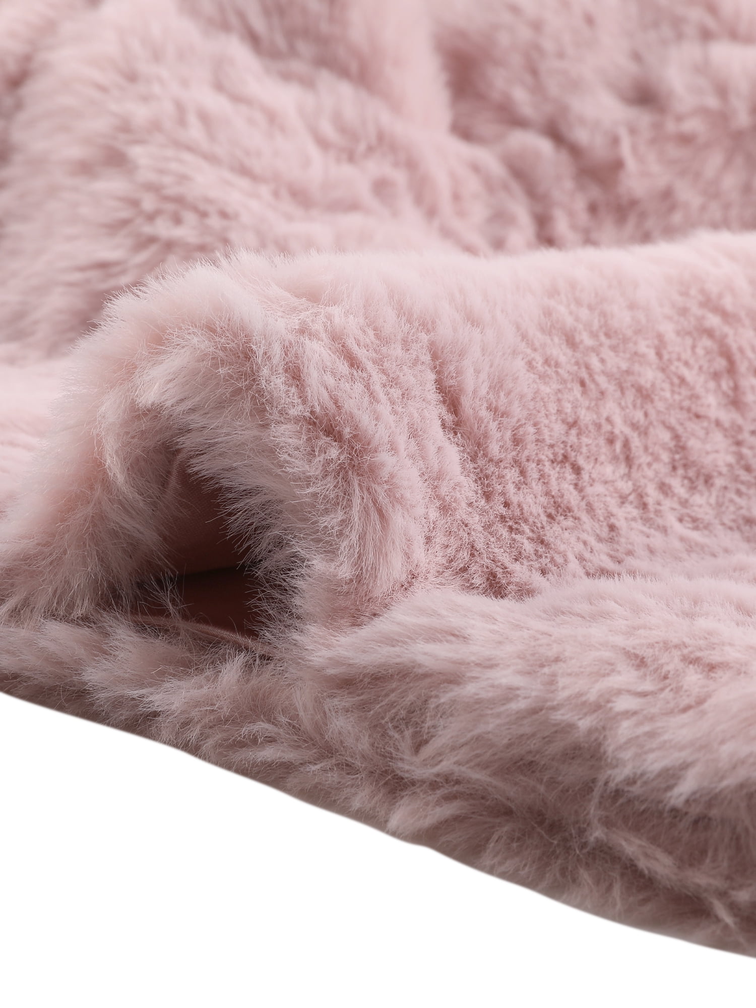DARING DIVA Women's Plus Size Open Front Faux Fur Bolero Crop Jackets 3X Pink