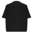 thumbnail image 6 of Efsteb Women's Two Piece Outfits Short Sleeve Loose Round Neck Tops Wide Leg Pants Business Casual Suits with Pockets (Black,XL), 6 of 7