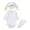 White, variant on Newborn Baby Girls Bunny Outfits Ribbed Bodysuit Romper with Long Bunny Ear Hat Clothes Little Girls Bunny Outfit