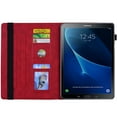 thumbnail image 5 of Dteck Embossed Case For Samsung Galaxy Tab A6 10.1 2016 (SM-T580 T585 T587), 3D Embossed Flower PU Leather Flip Stand Cover Wallet Case Built-in 4 Card Slots, Pencil Holder, Multi-angels Viewing, Red, 5 of 7