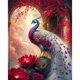 thumbnail image 5 of Hilo de bordar de algodón completo, 11CT, estampado de flor de pavo real, punto de cruz, 40x50cm, 5 of 9