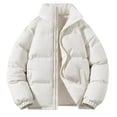 thumbnail image 4 of Ptauao Men's Winter Puffer Jacket Sherpa Lined Wind Resistant Midweight Warm Insulated Quilted Down Coat Parka, 4 of 5