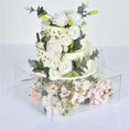 thumbnail image 4 of Acrylic Cake Display Board Square Cake Tray DIY Cake Refillable Board Base for Wedding Party Birthday Display 20X20X10cm, 4 of 5