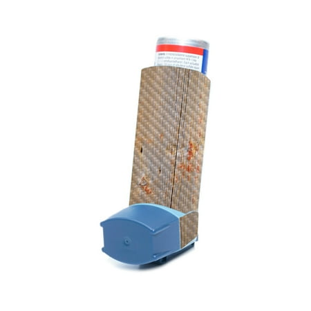 Carbon Fiber Skin Compatible With Ventolin HFA Asthma Inhaler Sticker Design Design Barnwood