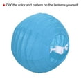 thumbnail image 4 of Uxcell 4 Inch Folding Hanging Wedding Home Party Paper Lanterns Sky Blue 6 Pack, 4 of 7