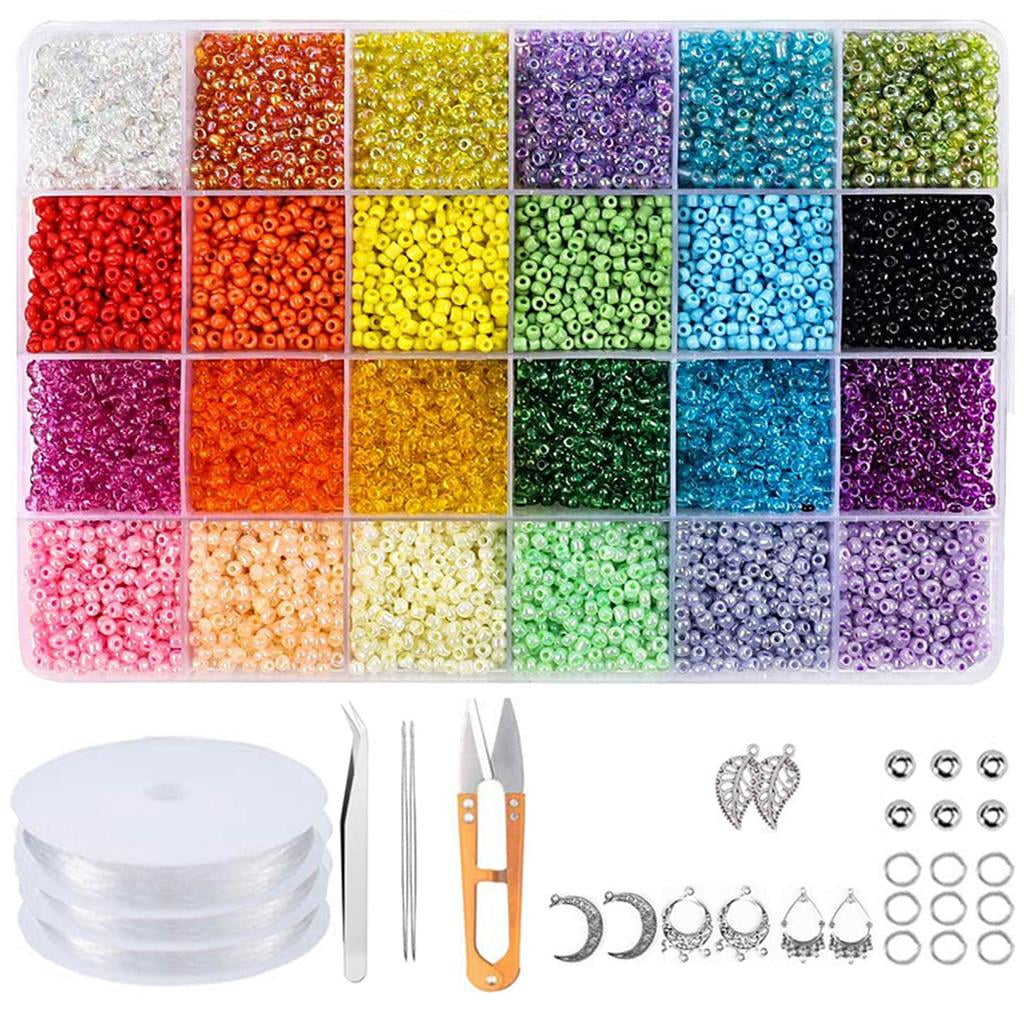 GUOOL 9600pcs Clay Beads for Earring Ring Making Kit Spacer Beads Earring Pendants Charms for DIY Jewelry Bracelets Beading Supplies