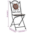 thumbnail image 2 of vidaXL Folding Bistro Chairs 2 Pcs Mosaic Bistro Outdoor Patio Chair Ceramic, 2 of 10