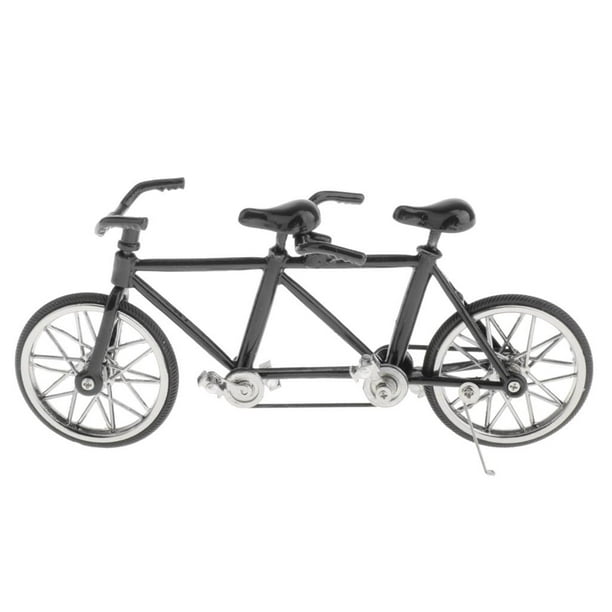 Mini Bicicleta perfecl Modelo de Bicicleta Tándem de Metal Hecho a Mano Escala 1:16