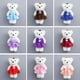 thumbnail image 2 of 10 piezas de espuma dura linda más peluche de dibujos animados decoración pequeño oso muñeca ramo oso niño juguetes muñeca de peluche, 2 of 5