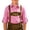 Pink, variant on Boys Oktoberfest Plaid Bavarian Traditional Lederhosen Button Down Top Casual Blouse Shirt for Kids Blue 100
