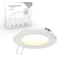 thumbnail image 1 of HENF-DALS 4 Inch Round Recessed Panel Light with Junction Box/Driver | CCT Color Selectable 2700K, 3000K, 3500K, 4000K, 5000K | 11W, 770 Lumens | Dimmable Pot Light | Wet Rated | ETL Certified | Whit, 1 of 4