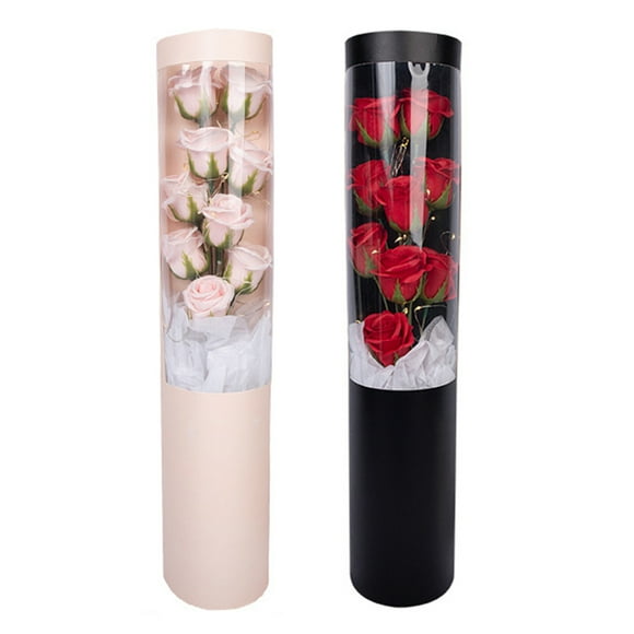 Rose Petal Bouquet Tube,Soap Rose Flower Bouquet Artificial Rose Flower Rose Petal Bouquet Innovative Solution