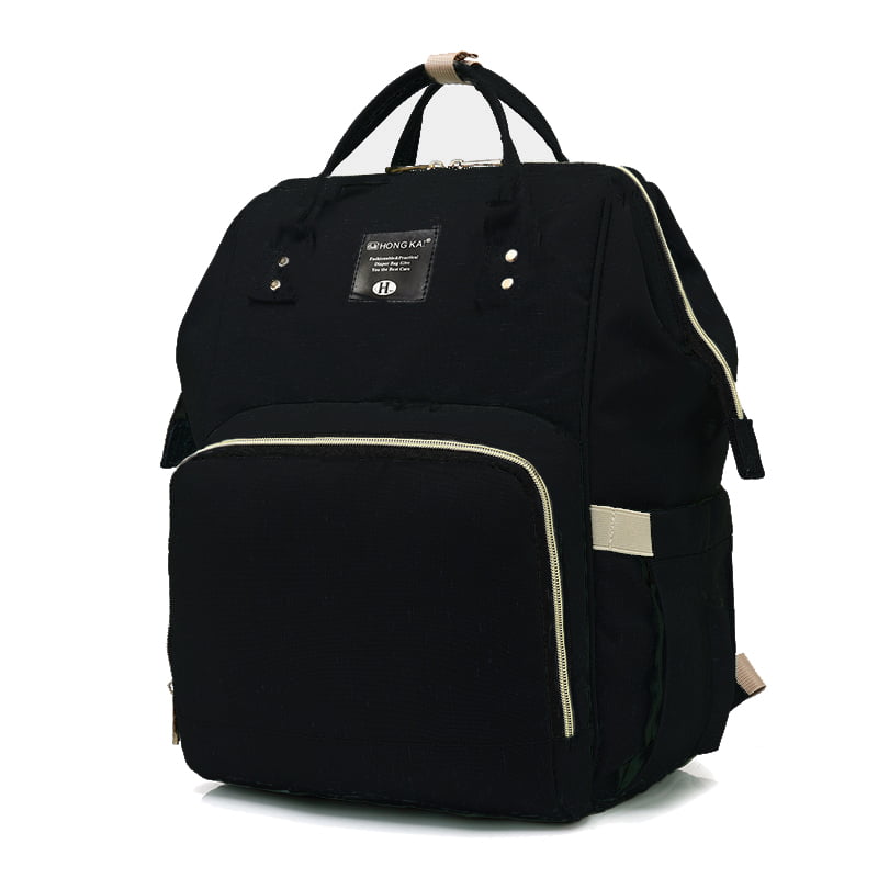 black backpack changing bag