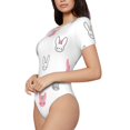thumbnail image 2 of Naloa Girl Rabbit Women's Short-Sleeved Onesie, One-Piece Swimsuit for Parties, dates, clubs - Large, 2 of 9
