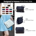thumbnail image 2 of ili New York Genuine Leather RFID Blocking Crossbody Shoulder Bags for Women, 2 of 5