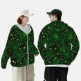 thumbnail image 6 of Balery Green Bright Web with Spiders Men's Women's UPF 50+ Sun Protection Lightweight Hoodie Performance Long Sleeve Shirt for Fishing Running-Small, 6 of 9