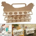 thumbnail image 2 of AUDeals Chicken Shape Wooden Egg Holder, Bamboo Egg Tray Countertop Organizer for Fresh Eggs, Easter Egg Decoration, and Rustic Kitchen Organizer, 2 of 9