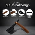 thumbnail image 3 of Straight Razors For Men, Professional Barber Straight Edge Razor with 100 Single Edge Blades, Stainless Steel, Beard Shaving Kit For Men, Premium Smooth Natural Wooden Grip, Dark Brown, 3 of 7