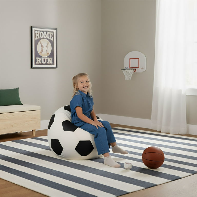 Big Joe Sports Ball Child-Sized Bean Bag Chair, 2.5 ft Soccer