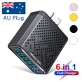 thumbnail image 2 of Australian USB Fast Charger AU Plug Quick Charger Mobile Phone Charger 3A 6 Ports USB Multi Charger Travel Adapter Wall Charger Yellow, 2 of 6