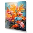 thumbnail image 2 of Designart "Orange Pink Palm Trees modern I" Floral Canvas Wall Art, 2 of 5