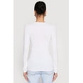 thumbnail image 5 of Womens Basic Long Sleeve V Neck Tee, 5 of 5