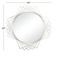 thumbnail image 3 of DecMode 42" x 42" Silver Geometric Wall Mirror, 3 of 7