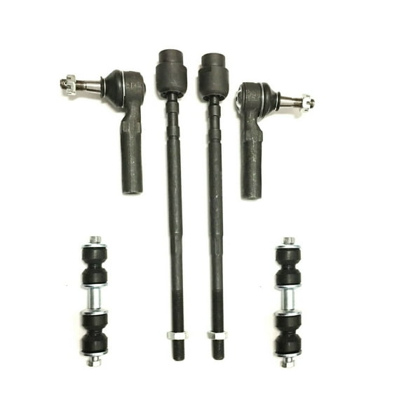 6 Pc Front Suspension Kit Inner & Outer Tie Rod Ends Sway Bar End Links Fits select: 2000-2013 CHEVROLET IMPALA, 2014-2015 CHEVROLET IMPALA LIMITED