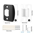 thumbnail image 2 of Door Lock Strike Plate with Spacer Shim Door Security Lock Repair Kits D Type, 2 of 4