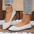 thumbnail image 3 of Dress Shoes for Women Round Toe Flats Shoes Ballet Flats Dressy Comfortable Foldable Flats Casual Loafers Solid Color Closed Toe Soft Sole Flat, 3 of 9