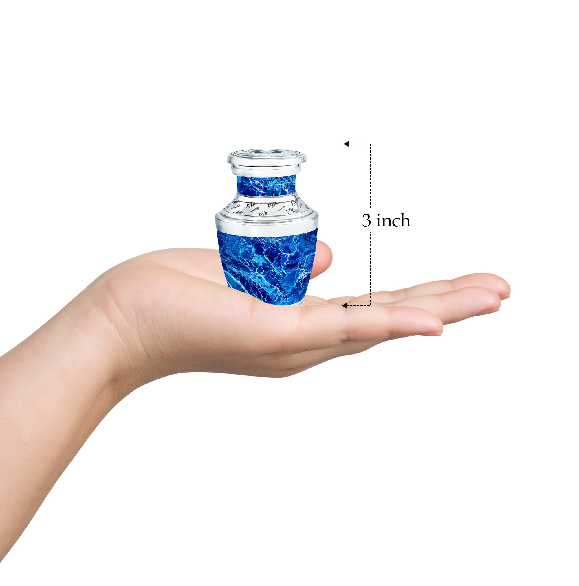MUKTIVE Abstract Funeral Urn for Ashes for Women - Cremation Urn for Mom & Dad - Memorial Keepsake Urns for Adult Male - Mini Burial Urns for Human Ashes - 3 Inch