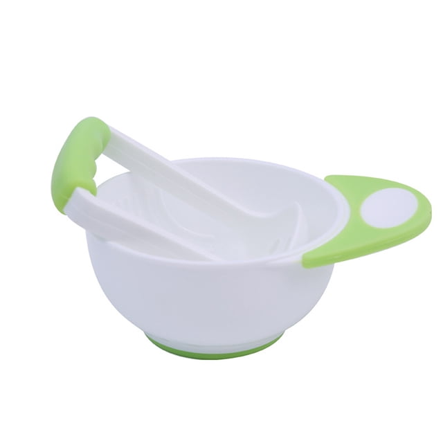 Tazón triturador de alimentos manual para bebés, tazón para puré de papas, tazón para bebés sin BPA, para viajes y uso en el hogar