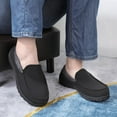 thumbnail image 3 of HOMEHOT Mens Slippers Moccasin Memory Foam House Shoes Adult Size 14 Black Male, 3 of 6