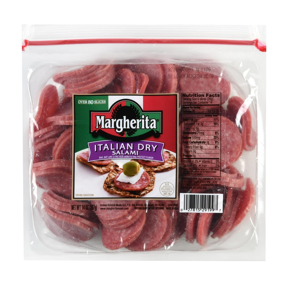 Margherita Sliced Italian Dry Salami, 14 oz