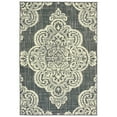 thumbnail image 5 of Style Haven  Marianna Center Medallion Loop Pile Indoor Outdoor Rug Black/Tan 3'7" x 5'6" 4' x 6' Outdoor, Indoor Living Room, Patio Tan, Cream, 5 of 5
