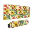 thumbnail image 2 of Disketp Gaming Mouse Pad Sunflower Cornflower Poppy Pattern Large Mouse Mat Long Extended Desk Pad Non-Slip Rubber Mice Pads Stitched Edges Thin Pad (11.8x31.5 Inch), 2 of 9