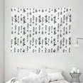 thumbnail image 1 of Tribal Tapestry, Hand Drawn Sketchy Image with Ethnical African Inspired Shapes Arrows Print, Wall Hanging for Bedroom Living Room Dorm Decor, 80W X 60L Inches, Black and White, by Ambesonne, 1 of 2
