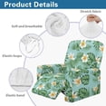 thumbnail image 5 of Xixirimido Palm Leaf Plumeria Pattern Recliner Chair Cover 4-Pieces Lazyboy Cover for Recliner Chair with Storage Pockets Furniture Protector for Living Room Printed Sofa Slipcover, 5 of 8