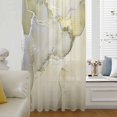 thumbnail image 6 of Marble Yellow Sheer Curtains 72 Inches Long, Modern Abstract Ink Painting Luxury Light Filering Curtains, Breathable Simi Curtain Privacy Drapes for Living Room Bedroom Lightweight Window Treatment, 6 of 9