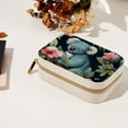 thumbnail image 7 of Koala Velvet Portable Earring Holder with Removable Compartment: Display Case, Jewelry Box, Decorative Box - Gift!, 7 of 7