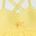 thumbnail image 5 of Uaswgudfs Women's Breezy One-Piece Swimsuit with Adjustable Crisscross Straps & Sheer Mesh Skirt Overlay, Lightweight Yellow 4XL, 5 of 8
