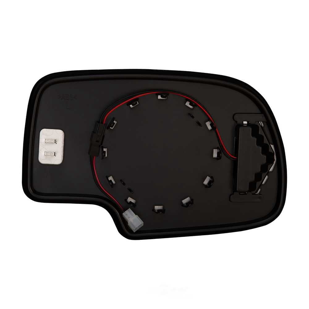 Burco Side View Mirror Replacement Glass with Motor Mount Plate - Clear Glass - 2734HSRSG
