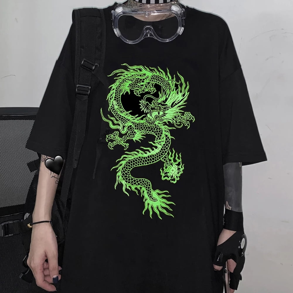 Style Chinese Dragon Pattern Print 