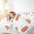 thumbnail image 3 of Manfei Lovely Capybara Queen Comforter Set,Kawaii Strawberries Comforter Sets Queen,White,Colorful Stars Reversible,3pcs,1 Comforter and 2 Pillowcases, 3 of 7