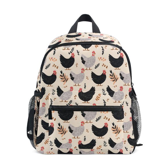 ALAZA Retro Chicken Leaves School Backpack Small Bookbag Mini Bags