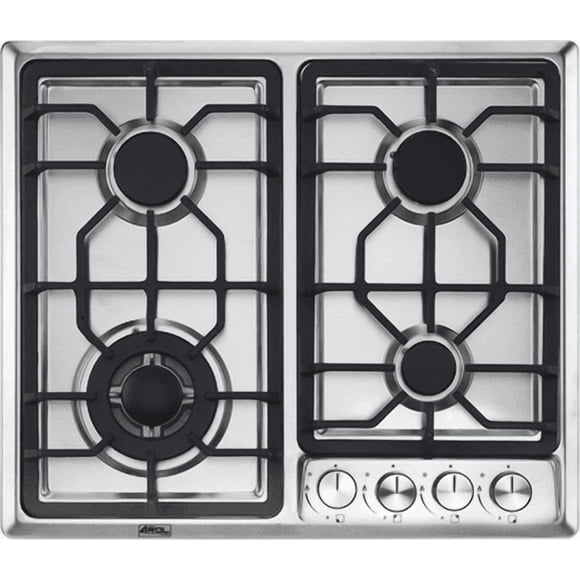 Parrilla de Gas Arol 4 Quemadores Acero Inoxidable Empotrable 59 cm