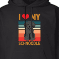 thumbnail image 3 of Inktastic I Love My Schnoodle Adult Hoodie Sweatshirt, 3 of 4