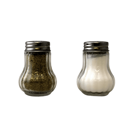 Glass Salt and Pepper Shaker with Metal Tops - Perfect for Salt, Spices, Pepper