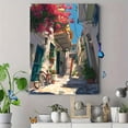 thumbnail image 4 of European Street Bougainvillea Bicycle Canvas Print, Scenic Wall Art for Living Room Bedroom Dining Room Cafe Hotel Office Decor, 4 of 8